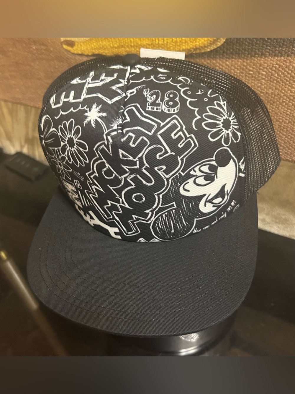 NEFF- Disney x Mickey Mouse Trucker Black/White Mesh Snapback